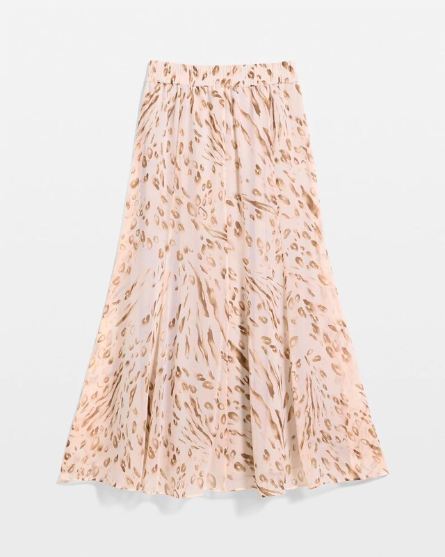 Cheetah Pull-On Godet Skirt - image 5